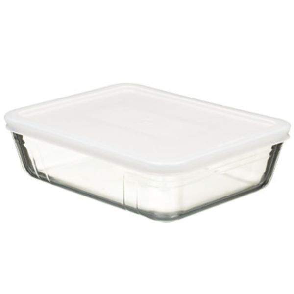Pyrex kapaklı cam saklama kabı Pyrex Cam Saklama kabı – Dikdörtgen kapaklı