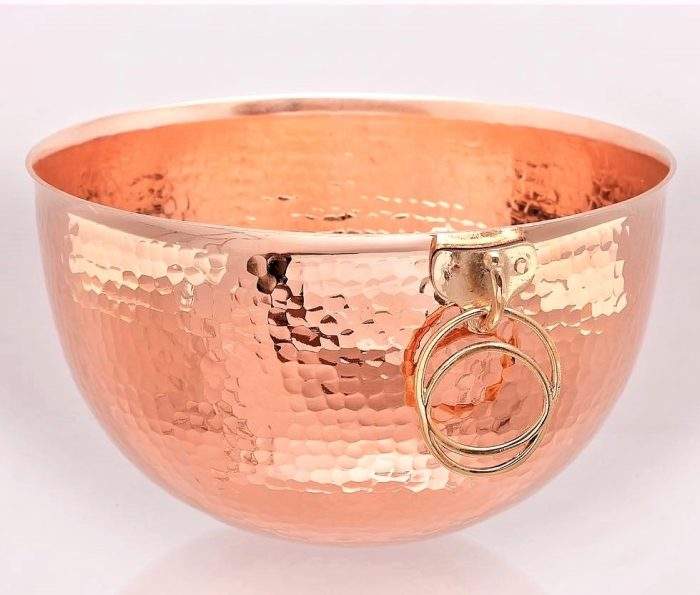 YÇK20 - Copy Soy, Yuvarlak Tabanlı Bakır Kase ( Copper Round Bottom Bowl for Whisking and Confectionery )