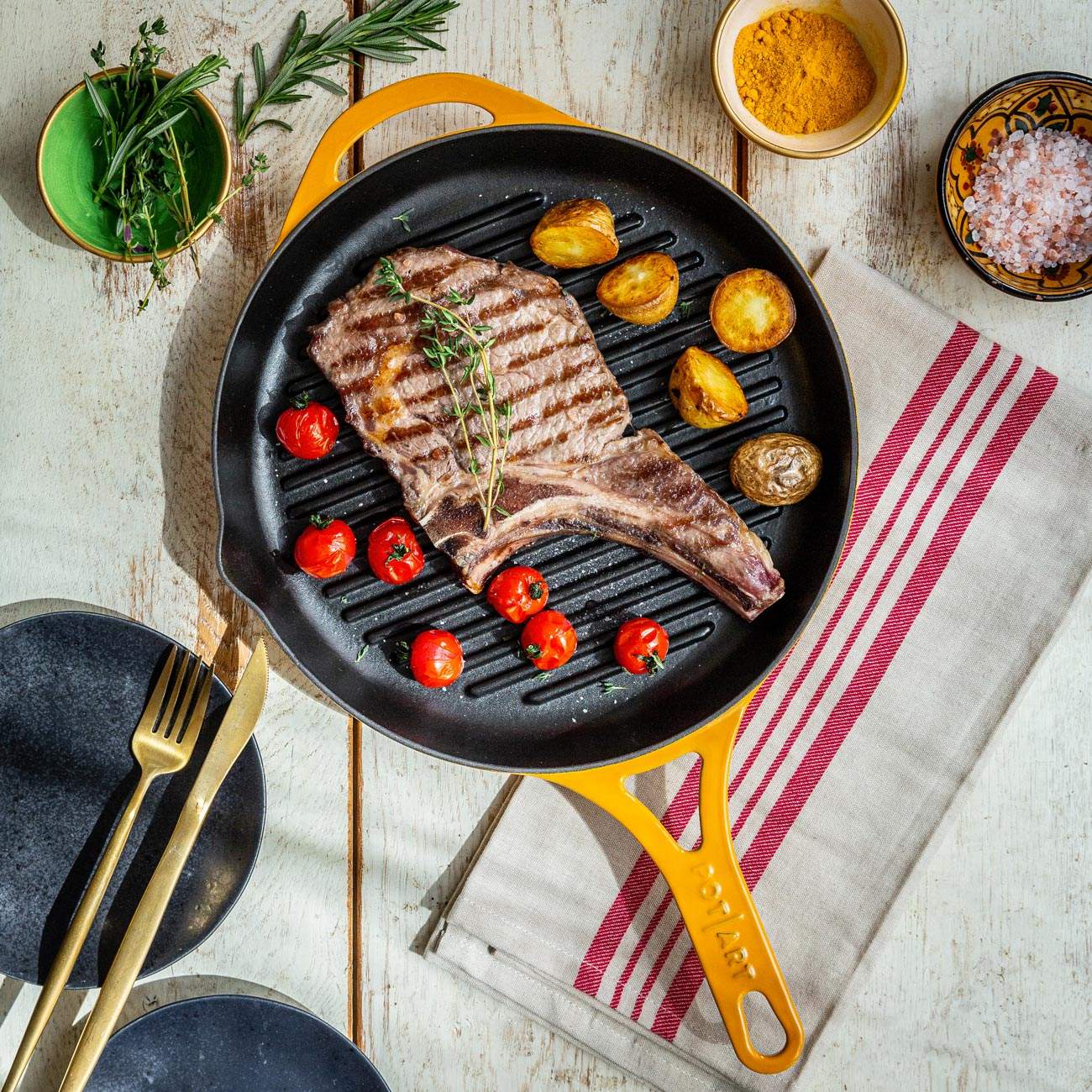 potart sunset-serisi-dokum-grill-tava-28-cm-1 potart sunset-serisi-dokum-grill-tava-28-cm-1
