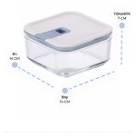 neoflam-perfect-seal-kare-cam-saklama-kabi-720ml-saklama-ve-duzenleme-neoflam-23103-84-B Neoflam Perfect Seal Kare Cam Saklama Kabı 720Ml