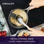 circulon sos pan 1 ScratchDefense Extreme Yapışmaz Süzgeçli Sos Tenceresi – 2 Boy