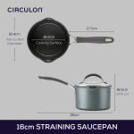 circulon sos pan 3 ScratchDefense Extreme Yapışmaz Süzgeçli Sos Tenceresi - 2 Boy