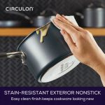 circulon sos pan 5 ScratchDefense Extreme Yapışmaz Süzgeçli Sos Tenceresi - 2 Boy