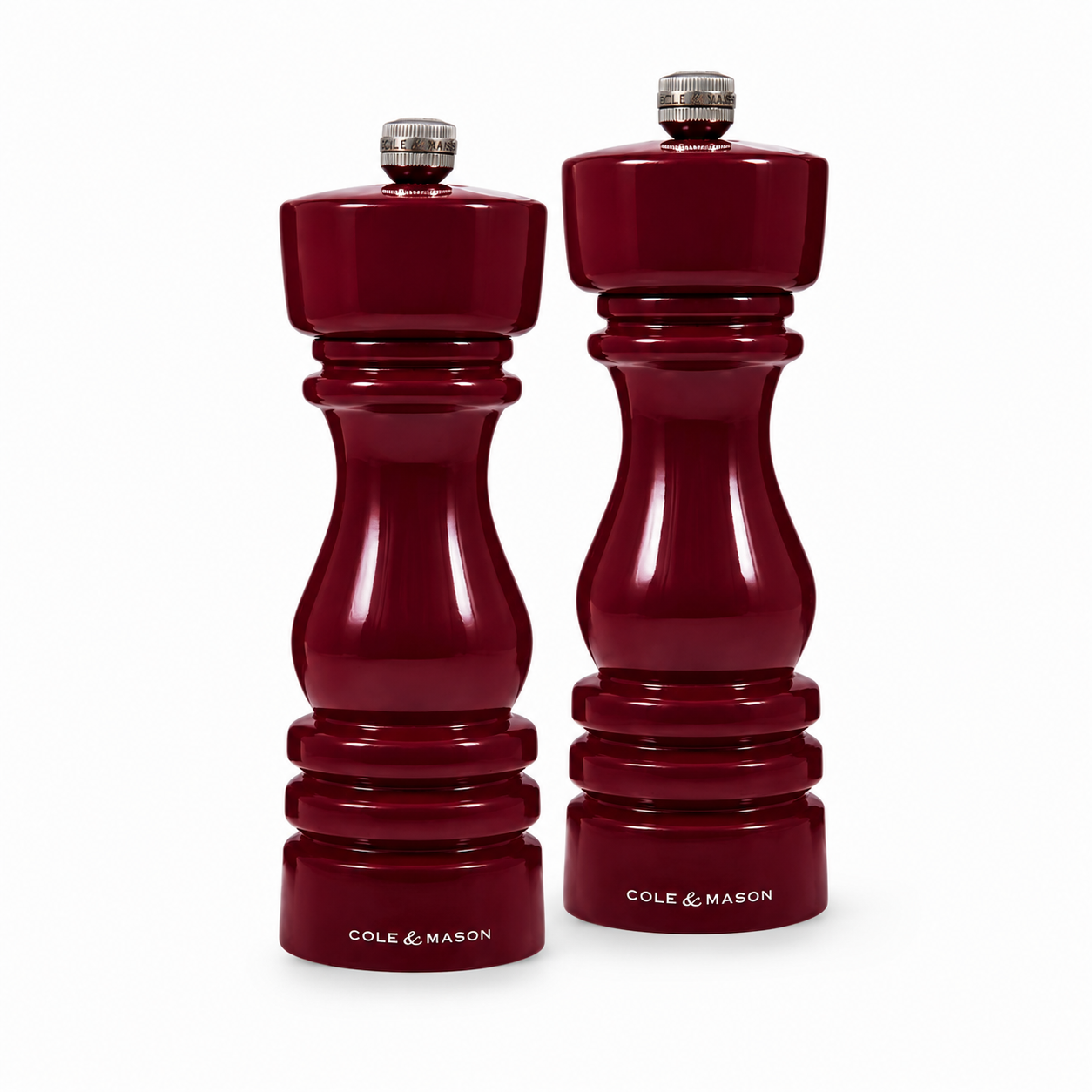 cole&mason red 2'li cole&mason kırmızı tuz karabiber değirmeni